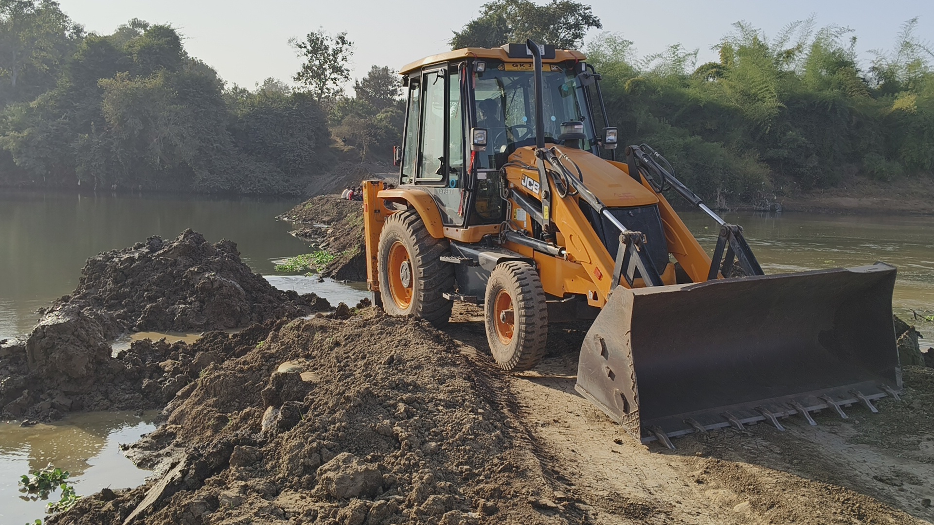 Bulldozer broke path