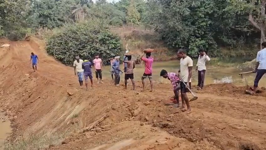 Villagers collected donation