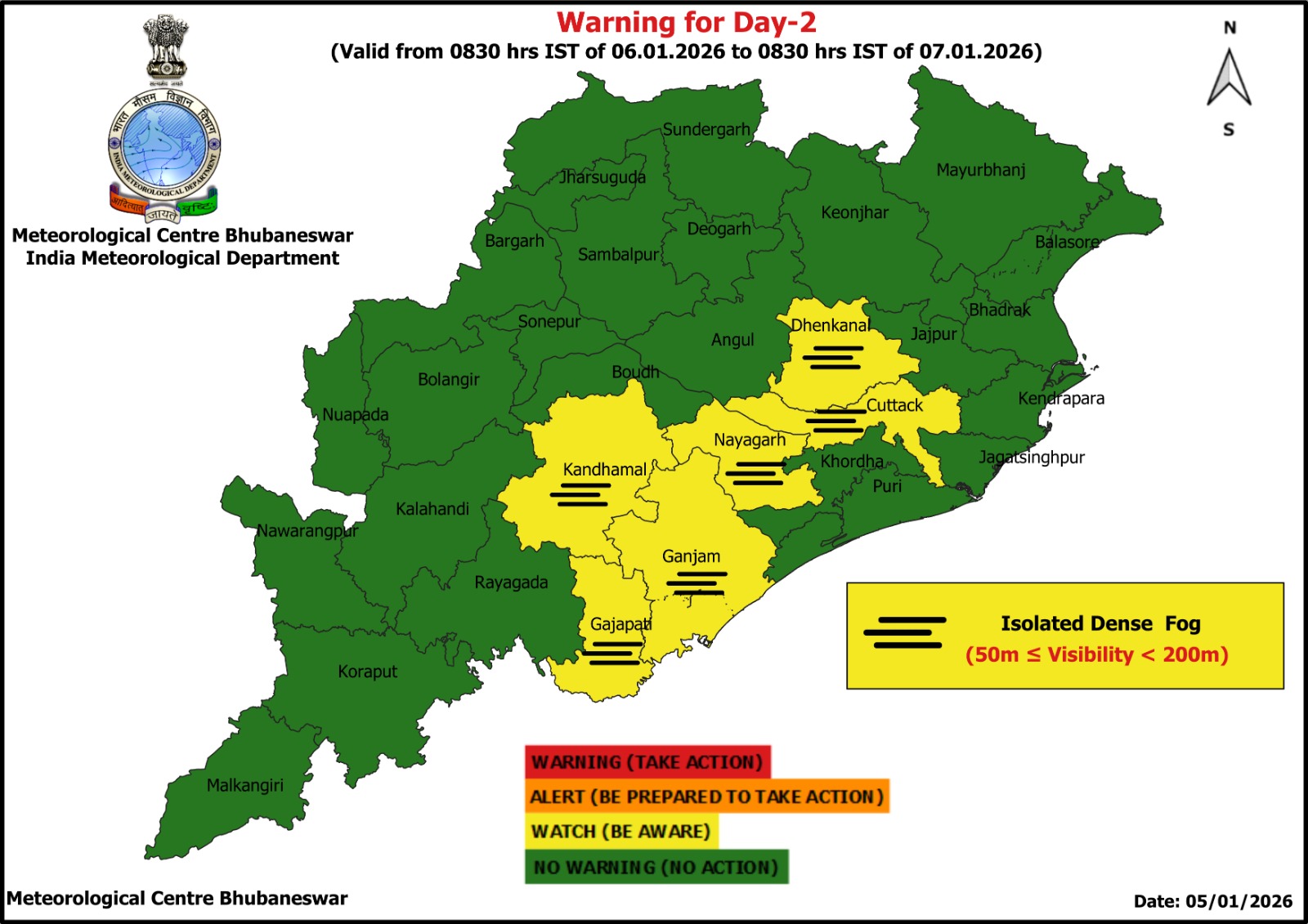 ଆଗାମୀ ୪ ଦିନ ଭିତରେ ରାତ୍ରି ତାପମାତ୍ରା ରେ ପରିବର୍ତନ ହେବ । ଅର୍ଥାତ ୨ରୁ ୪ ଡିଗ୍ରୀ ରାତ୍ରି ତାପମାତ୍ରା ହ୍ରାସ ପାଇବ ।