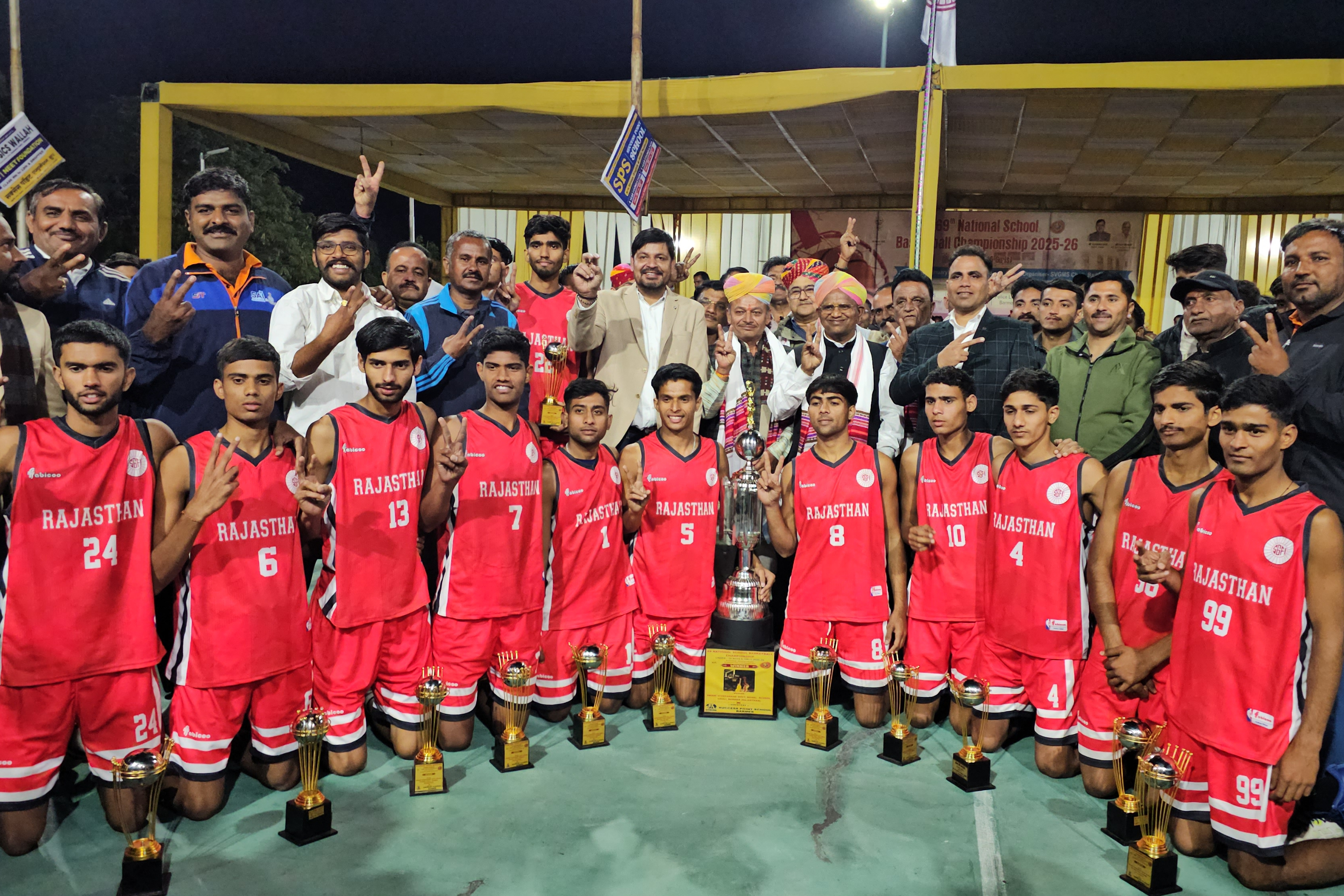 Gold Medal Winner Rajasthan Boys Team