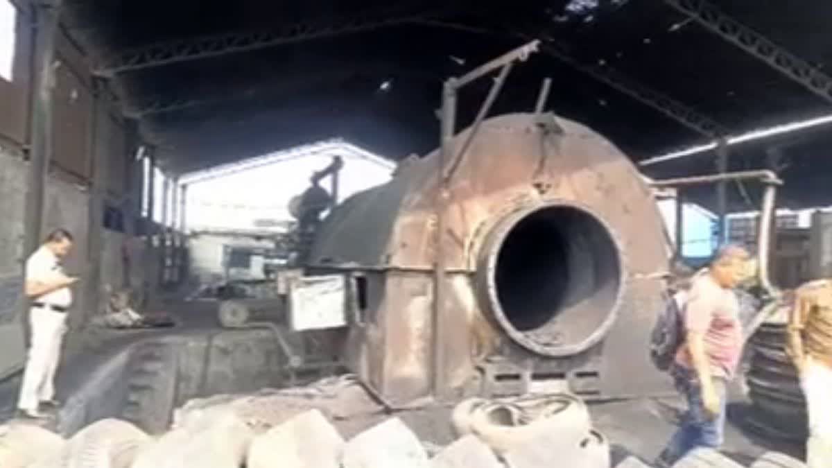 टायर रिसाइकल प्लांट में ब्लास्ट, कई मजदूर झुलसे, विधायक ने की कार्रवाई की  मांग