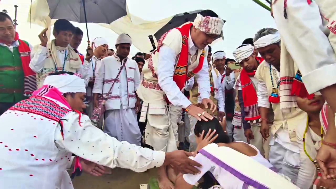 Jonai villagers celebrates for mising traditional festival porag 2025