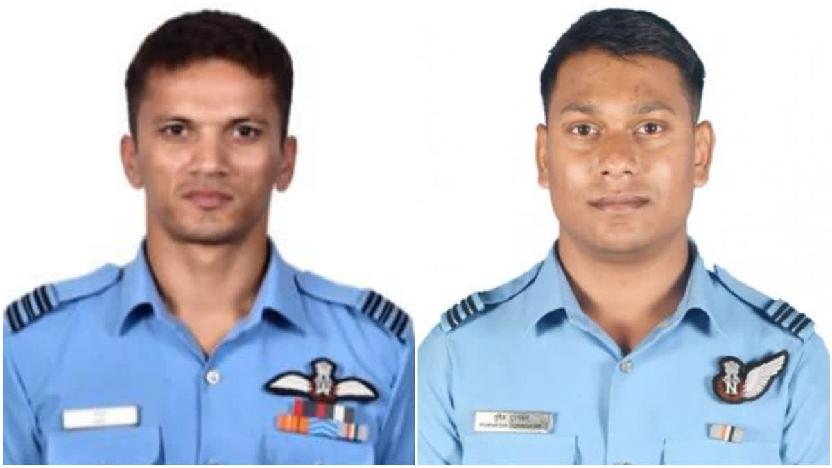 Squadron Leader Anuj (L) and Flight Lieutenant Purvesh Durgakar (R)