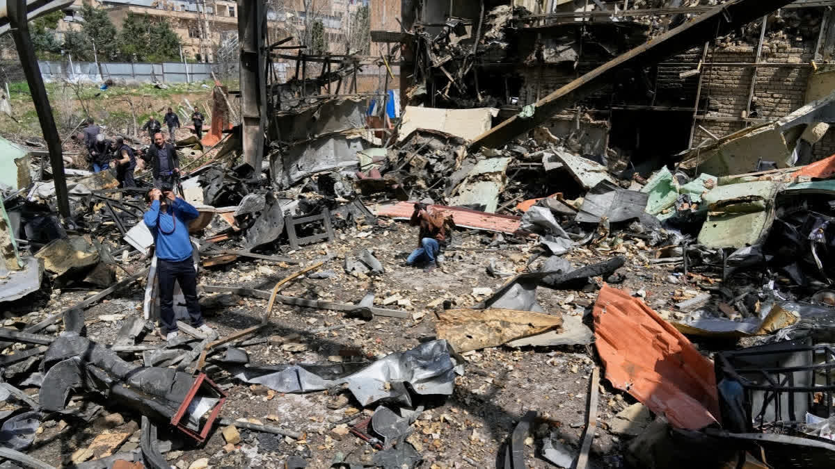 तेहरानमधील विद्यापीठाचे हल्ल्यात झालेले नुकसान