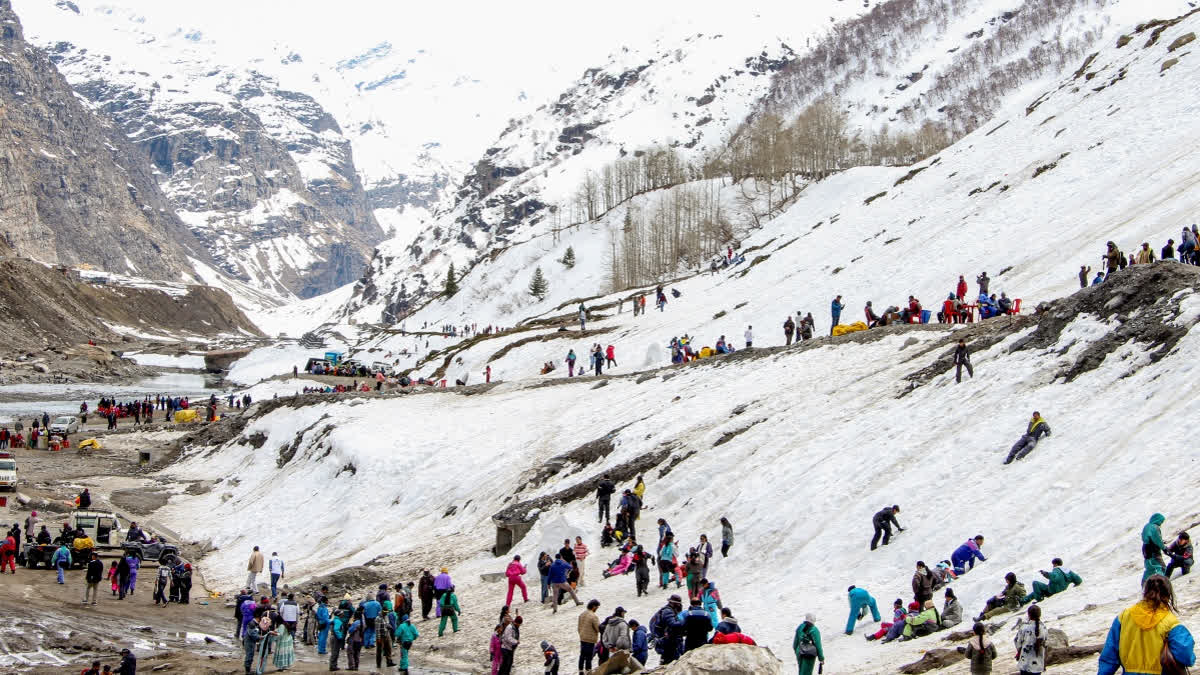 In Pics: Fresh Snowfall Transforms Himachal, Uttarakhand Into Winter Wonderland Snow Blanket Draws Tourists