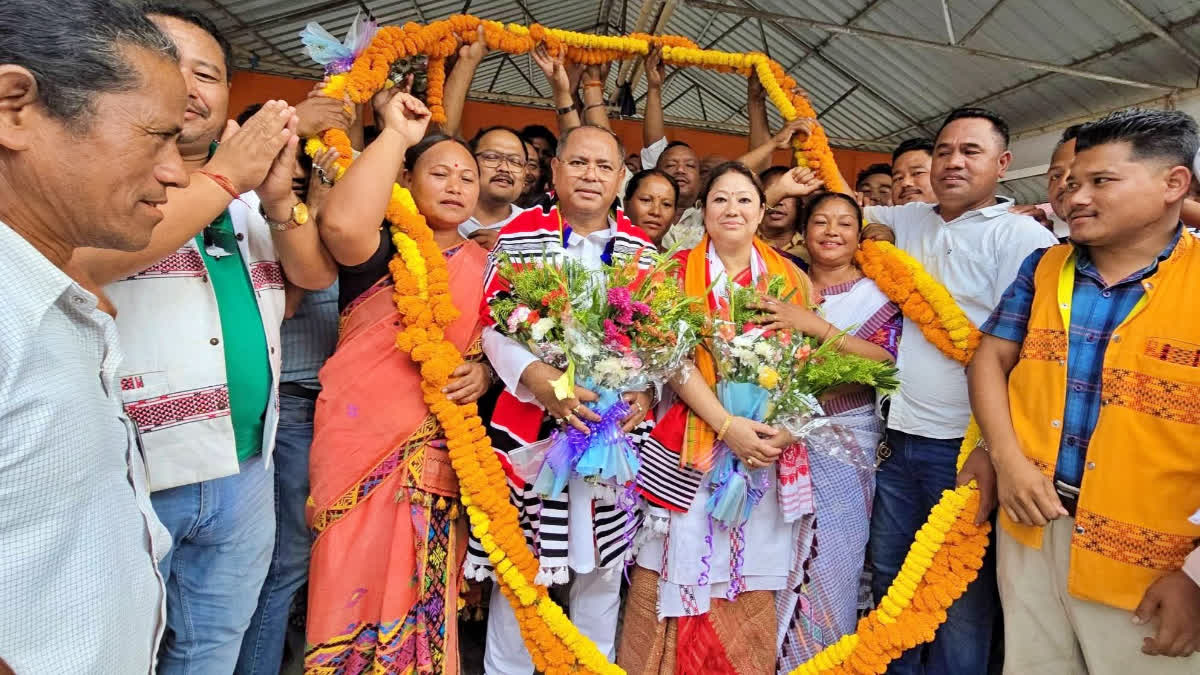 Newly elected MLA Bhuvan Pegu felicitated