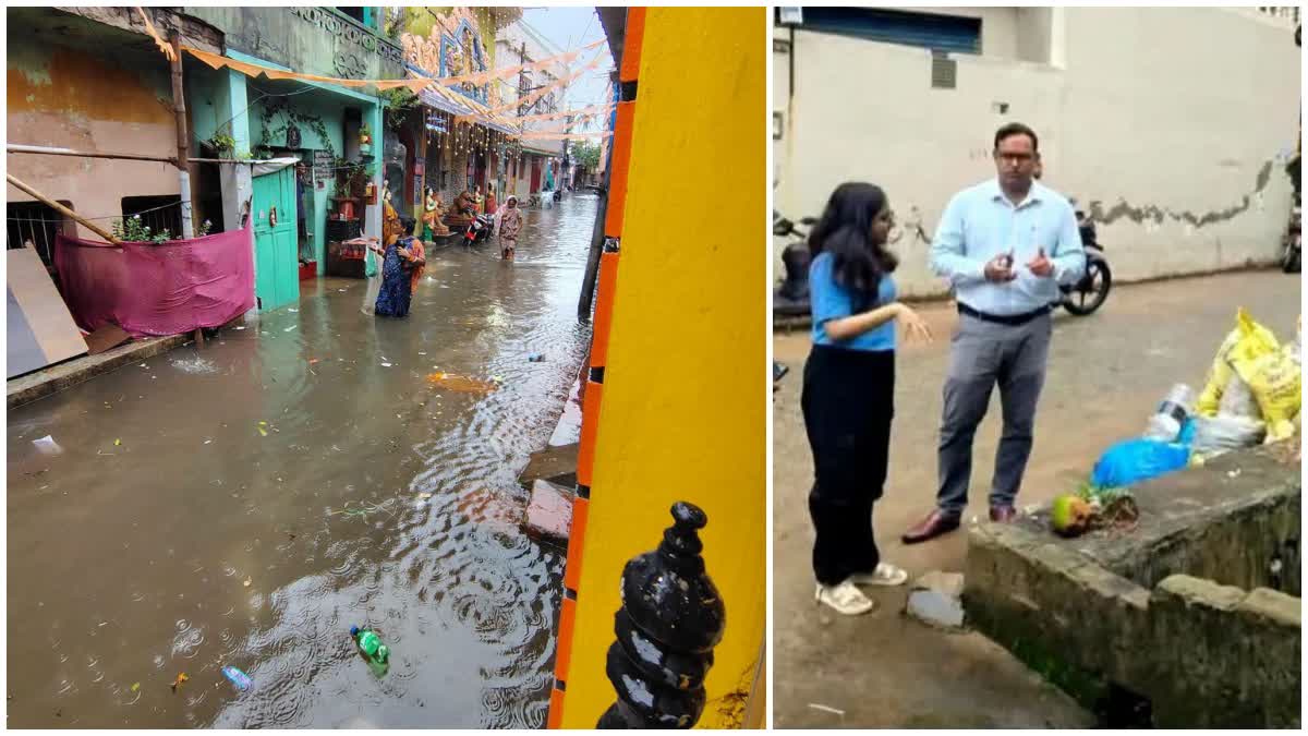 water logging in cuttack  cmc rain plan fail