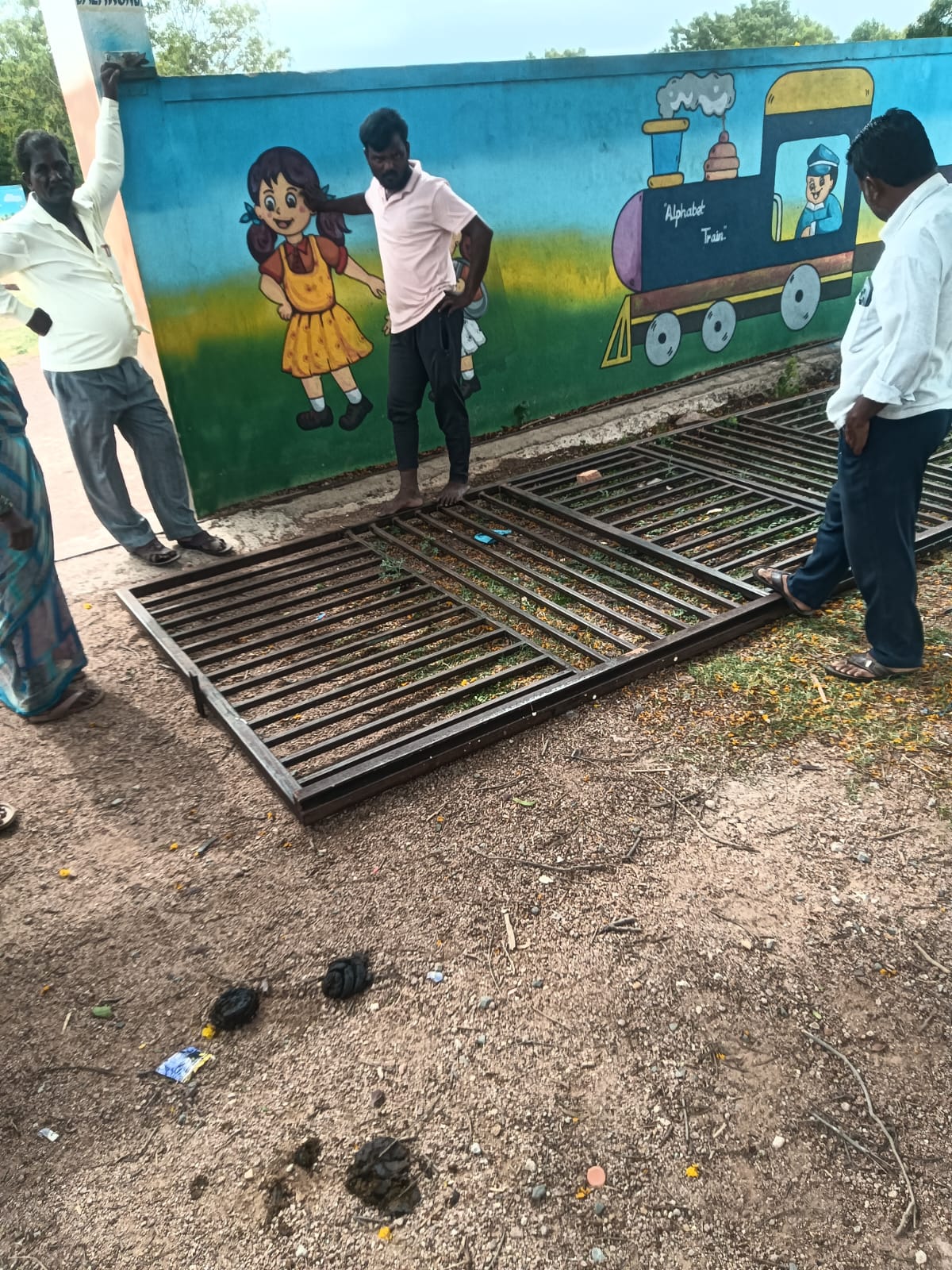 Four students injured after iron gate of government school collapses