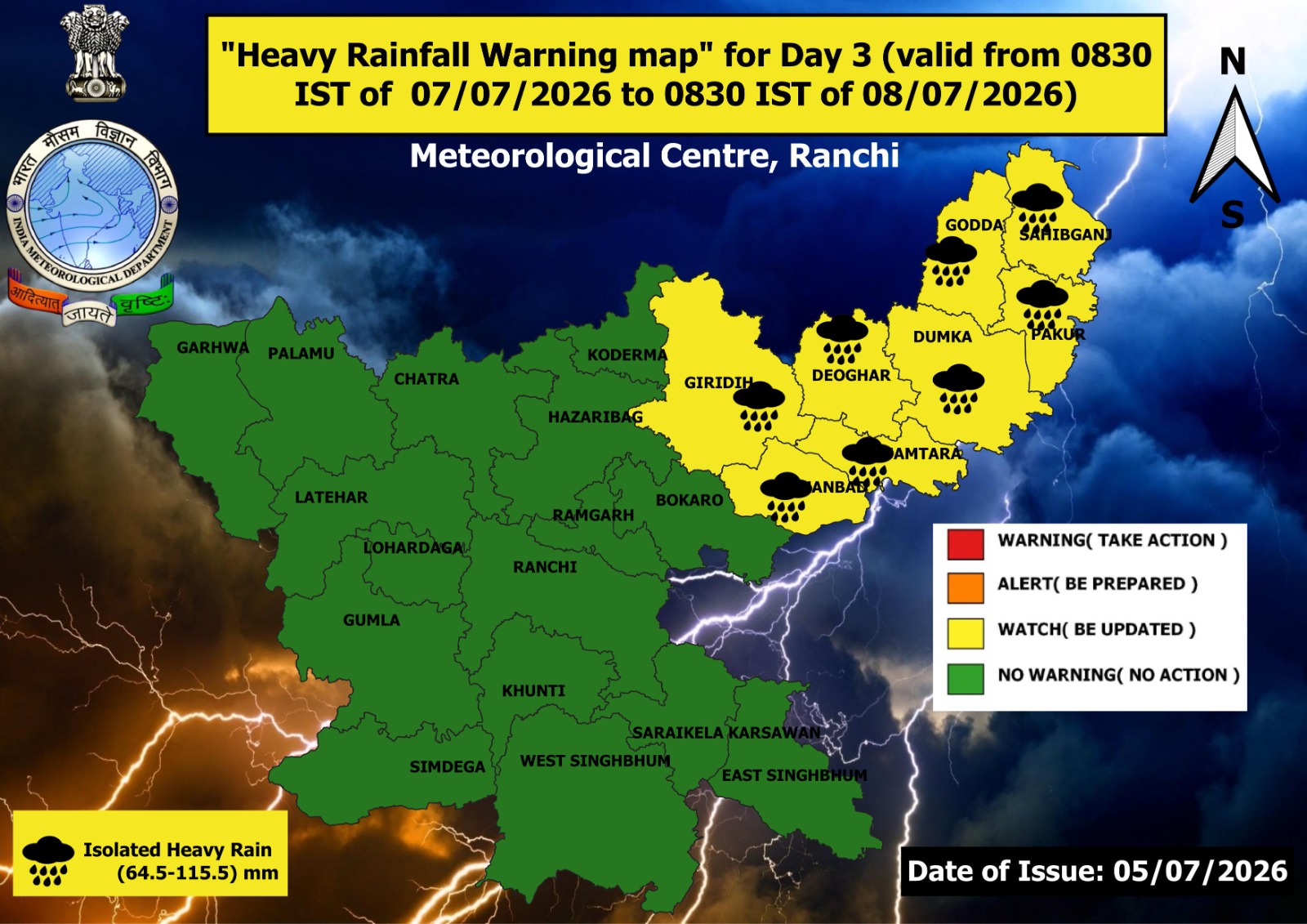 weather report in ranchi