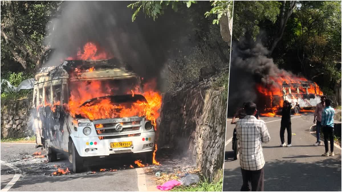 MOUNT ABU TOURIST VEHICLE FIRE
