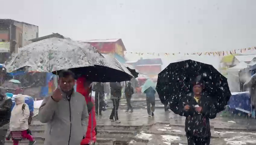 Snowfall in Kedarnath