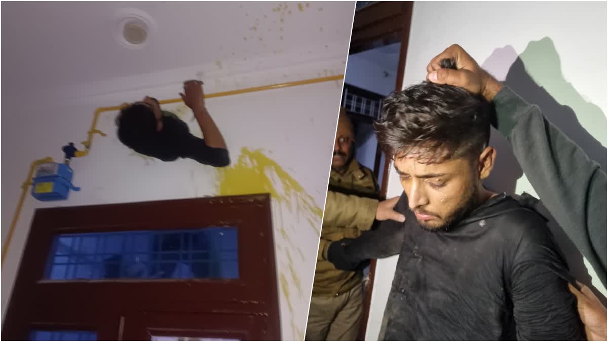 THIEF TRAPPED IN EXHAUST FAN HOLE