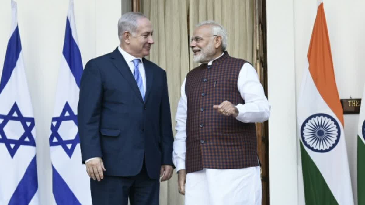 Israeli PM Benjamin Netanyahu and PM Narendra Modi