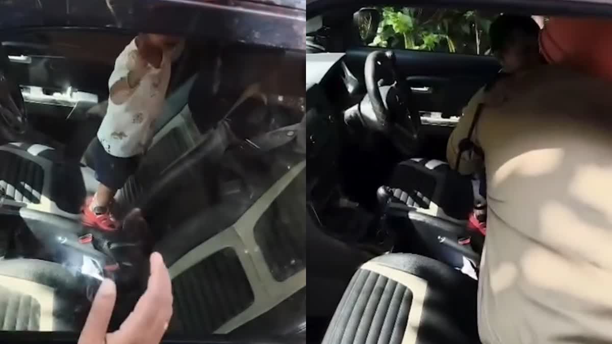 BOY TRAPPED IN A CAR  THIRUVALLA FIREFORCE  CHILD LOCED INSIDE THE CAR  THIRUVALLA PATHANAMTHITTA