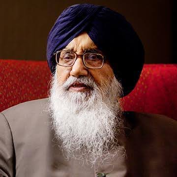 Parkash Singh Badal, former Chief Minister of Punjab