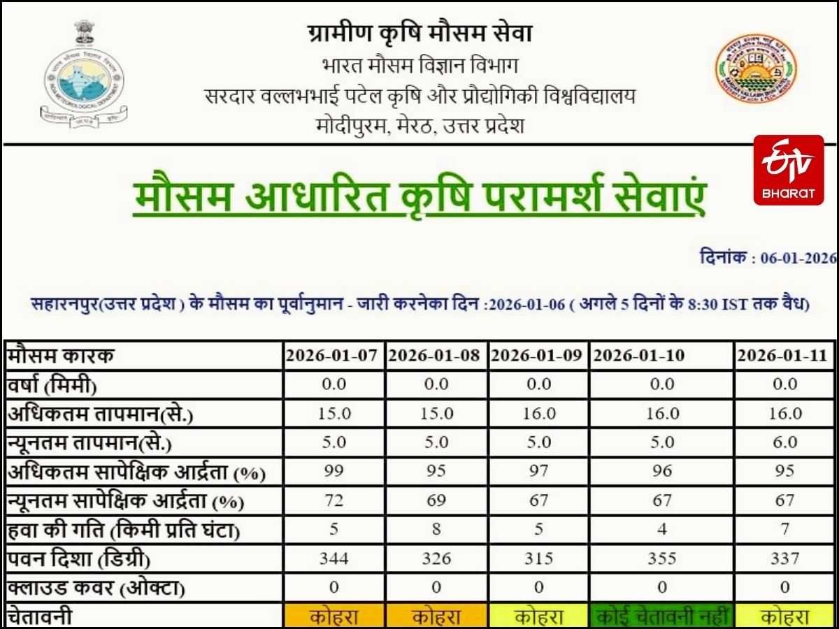 मेरठ में ठंड का अलर्ट.