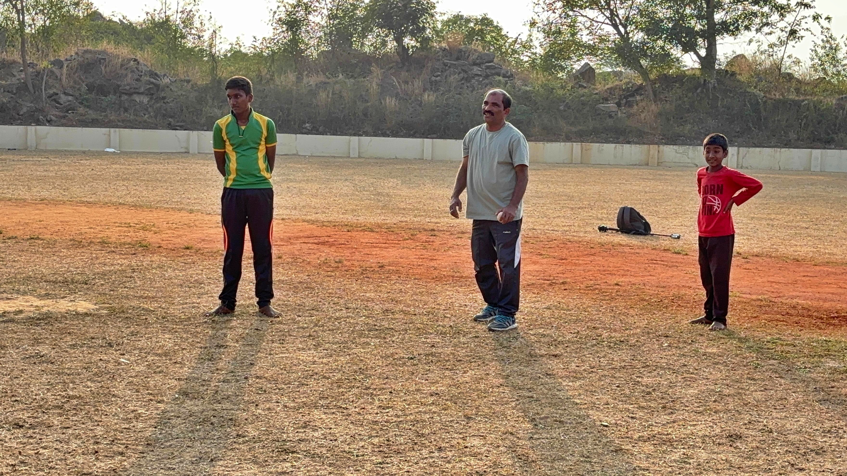 Coach with blind students