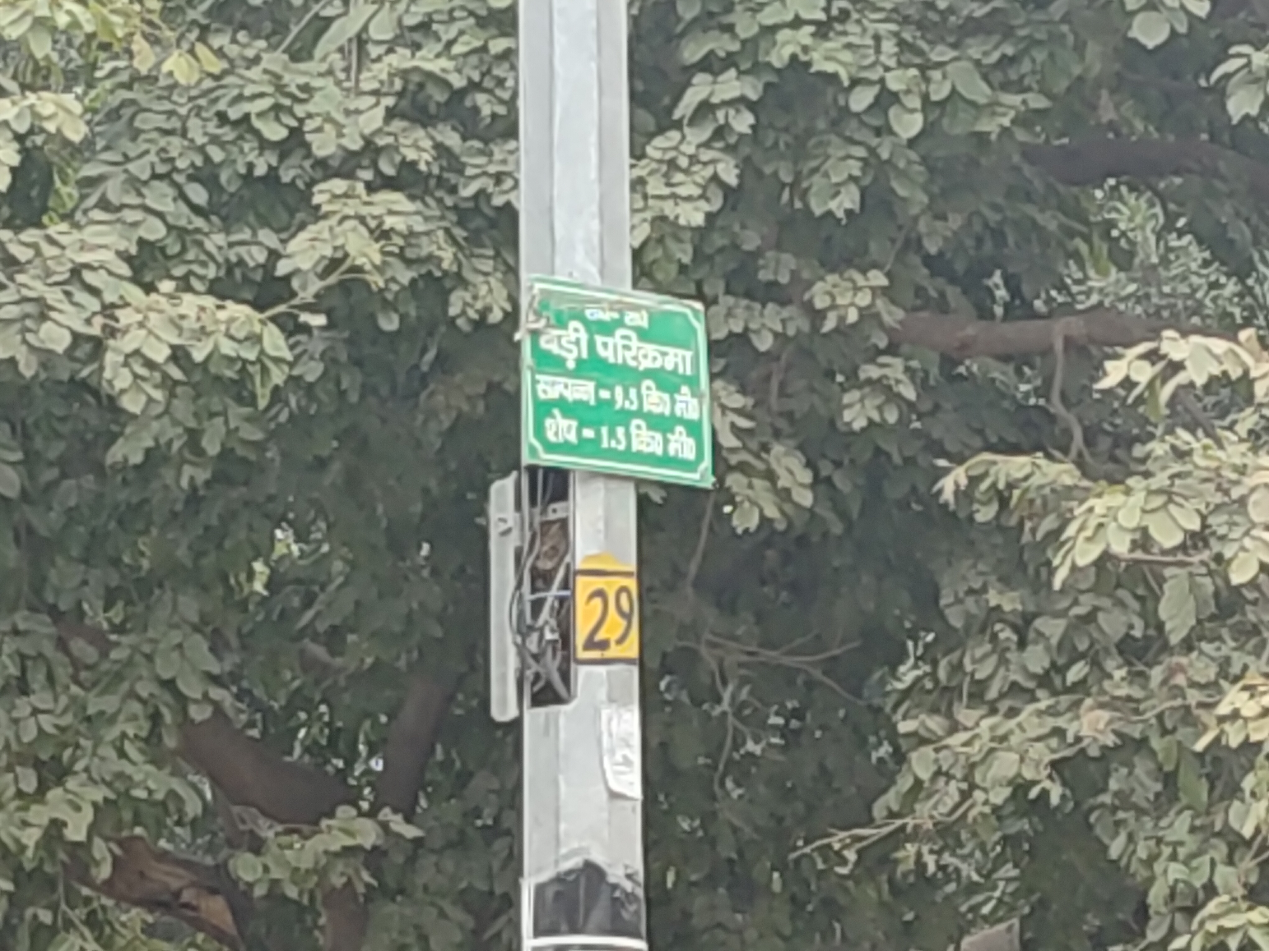 परिक्रमा मार्ग की बदहाल स्ट्रीट लाइट.