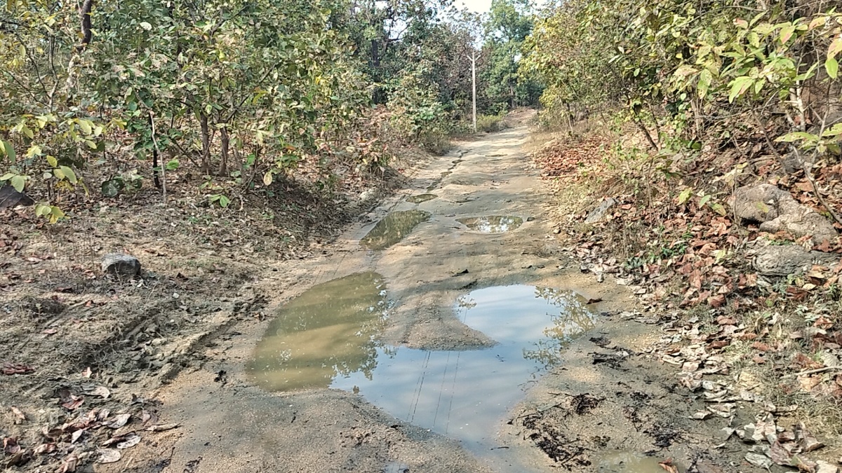 NO ROAD IN BIHAR VILLAGE