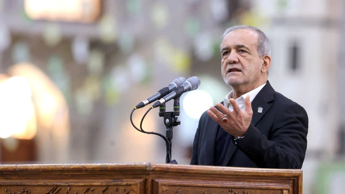 FILE- Iran's President Masoud Pezeshkian
