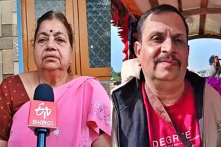 Sumati, mother of Manjunath who was killed in the Pahalgam attack and Pritam Bhushan, brother of Bharat Bhushan who was killed