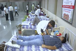 Blood donation camp at RFC to celebrate 1st death anniversary of Ramoji Rao.