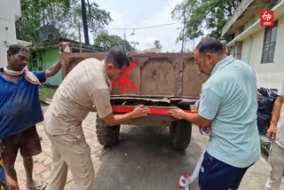 Police seized several tractors in Jonai