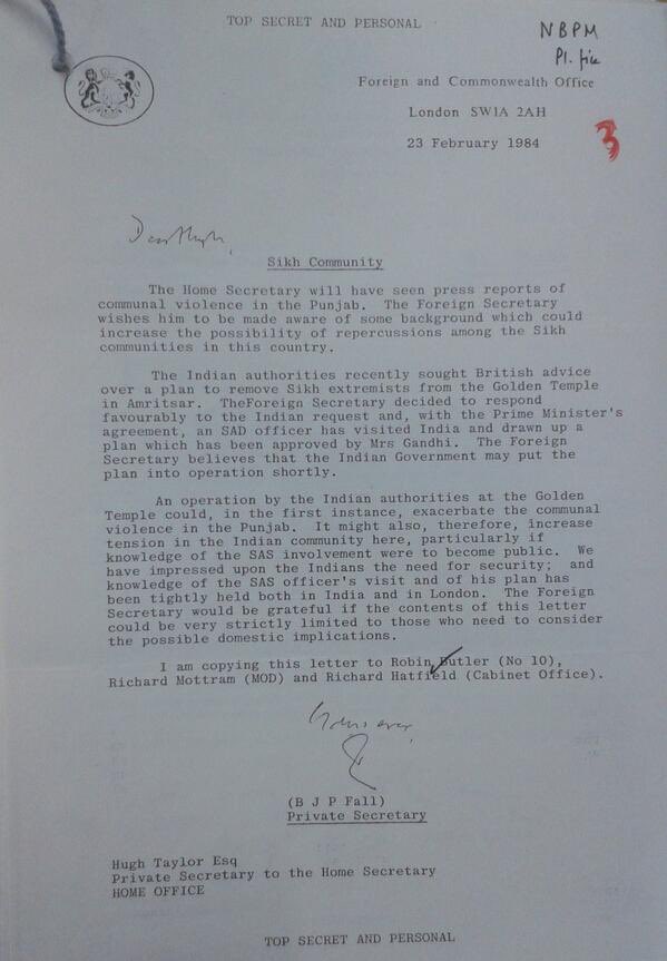 The letter tiled 'Top Secret' shared by Dubey.