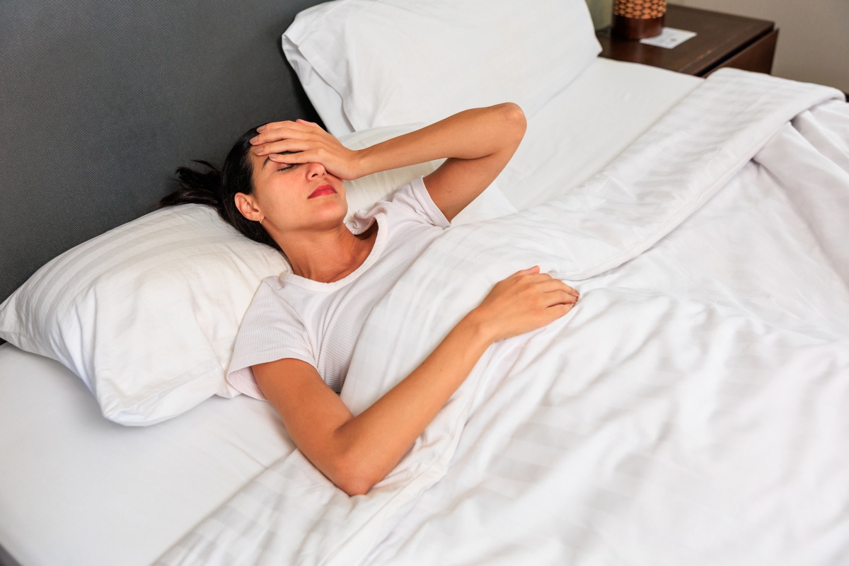 Woman having trouble sleeping