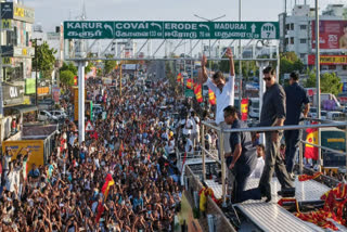 கோப்புப்படம் - 2025 செப்டம்பர் 27 அன்று கரூரில் முதலமைச்சர் விஜய்