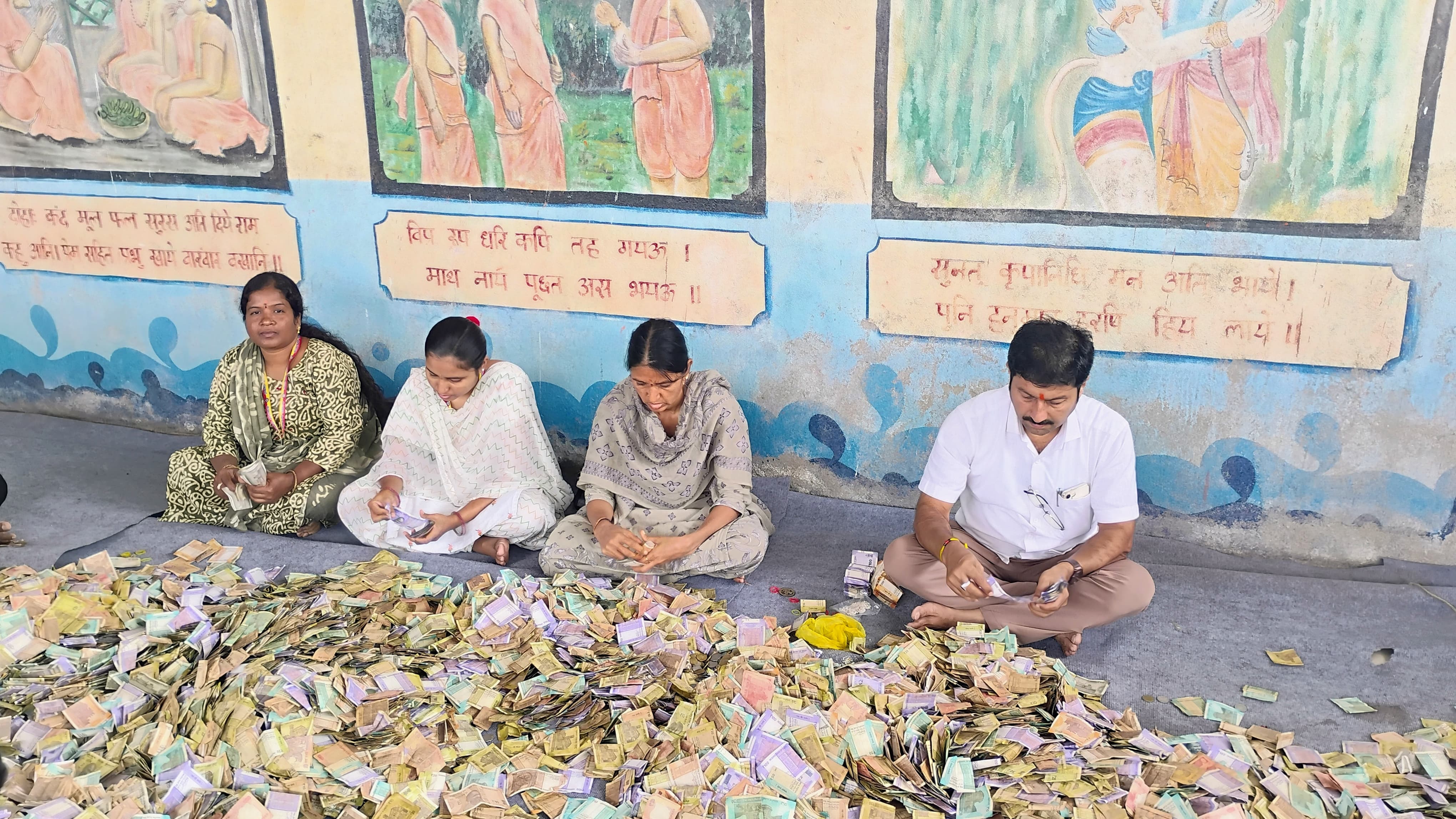Nepal, USA, Thailand, Hong Kong currency found In Anjanadri temple hundi