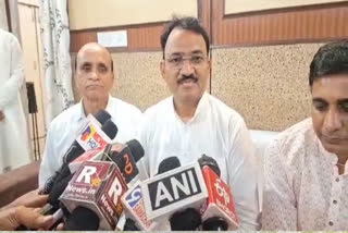 Deputy CM Bairwa talking to media