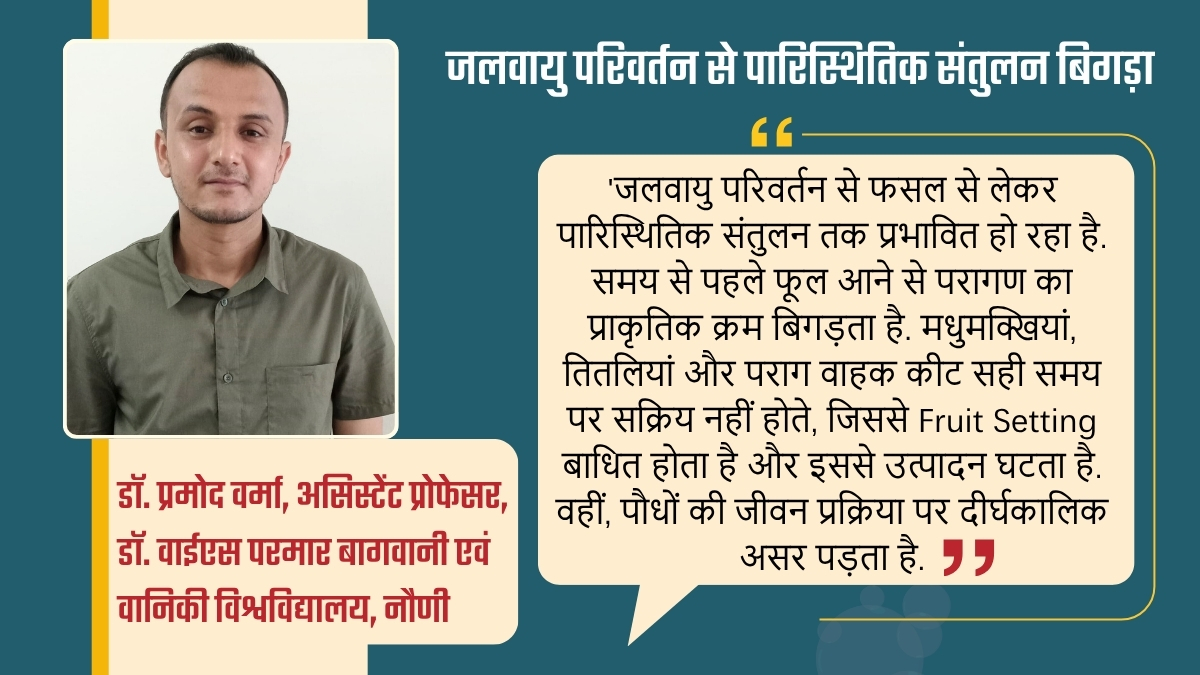 जलवायु परिवर्तन से पारिस्थितिक संतुलन बिगड़ा