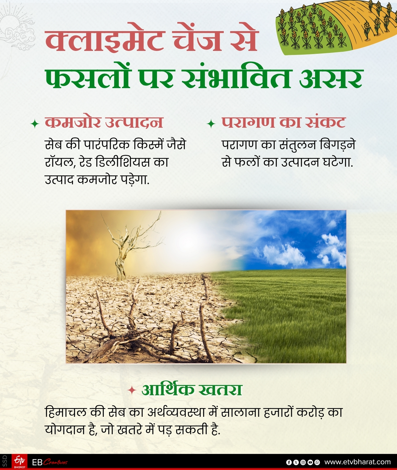 क्लाइमेट चेंज से फसलों पर असर