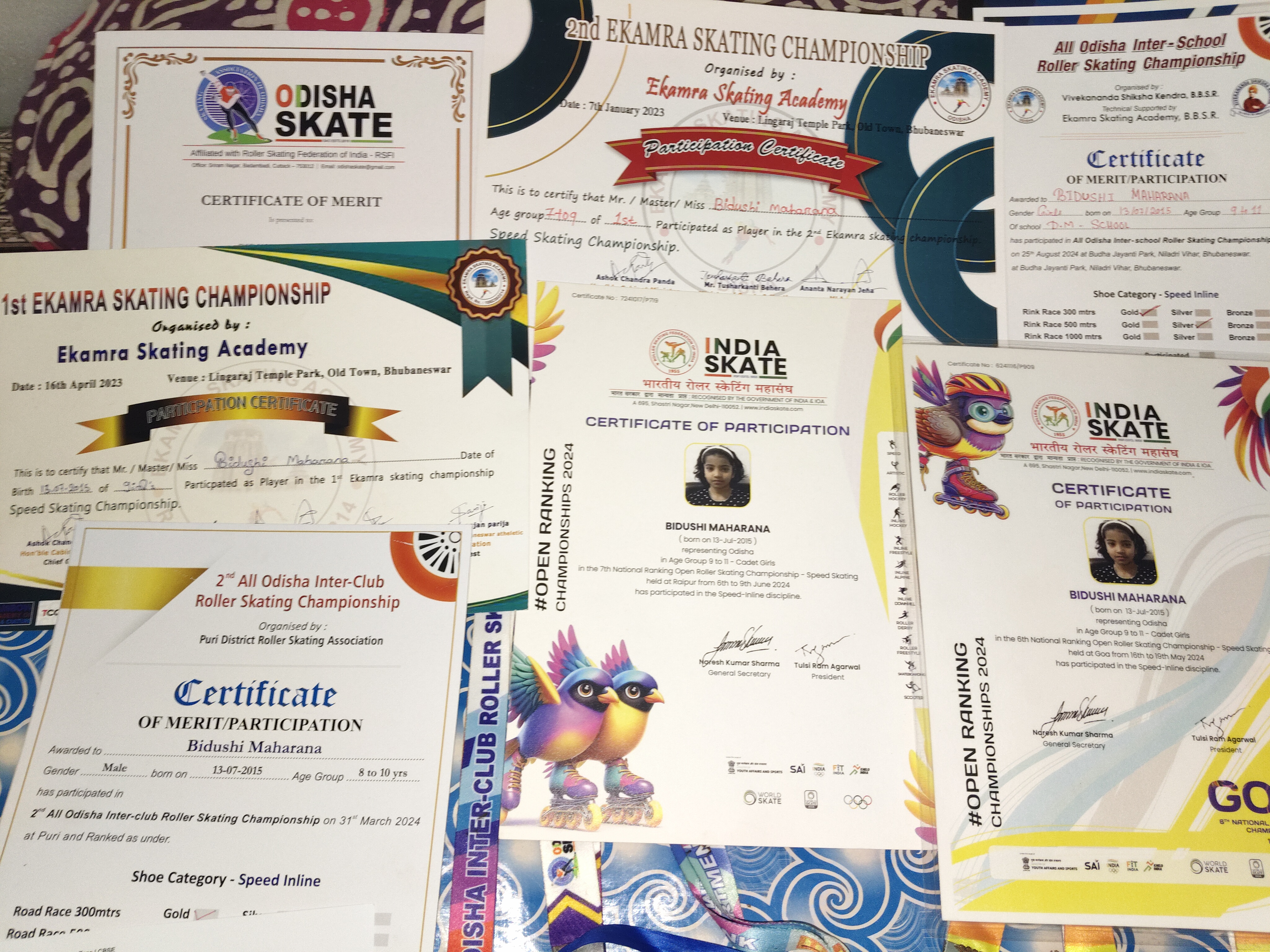 Bidushi Maharana skate certificate