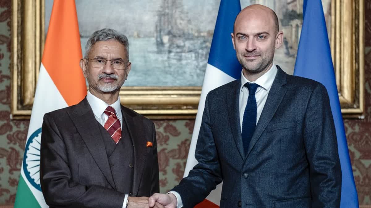 External Affair Minister S. Jaishankar meets France Foreign Minister Jean-Noël Barrot, on Wednesday