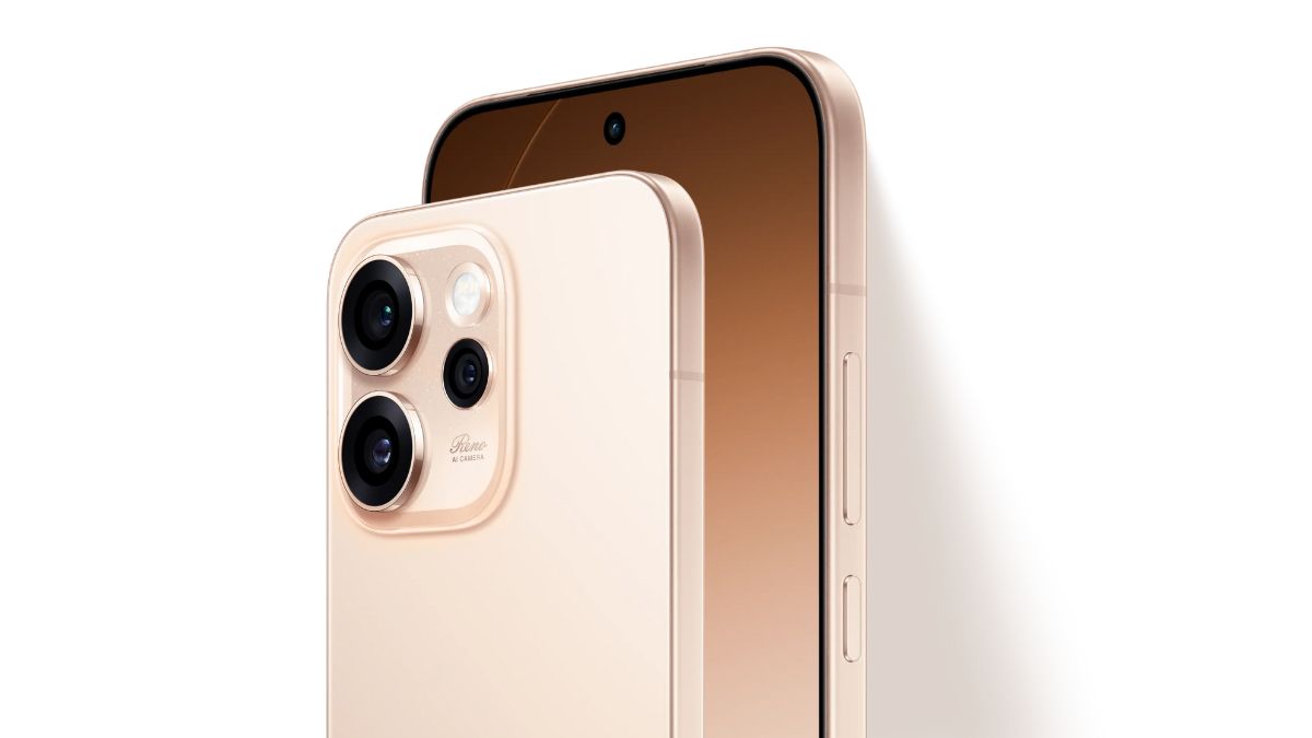 Oppo Reno 15 Pro 5G in Sunset Gold Colour