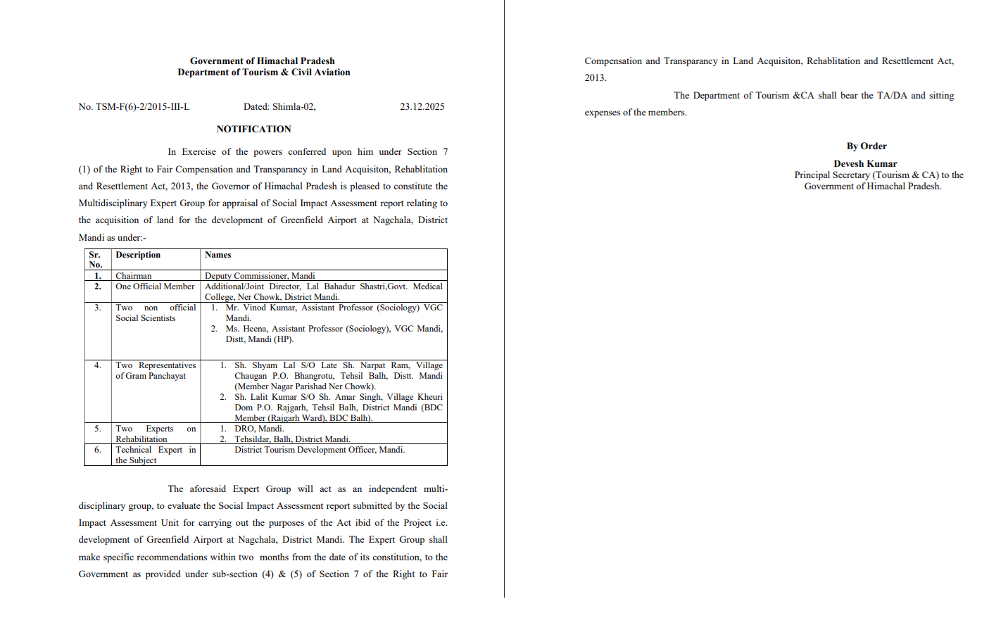 इंटरनेशनल ग्रीन फील्ड एयरपोर्ट के लिए ग्रुप का गठन