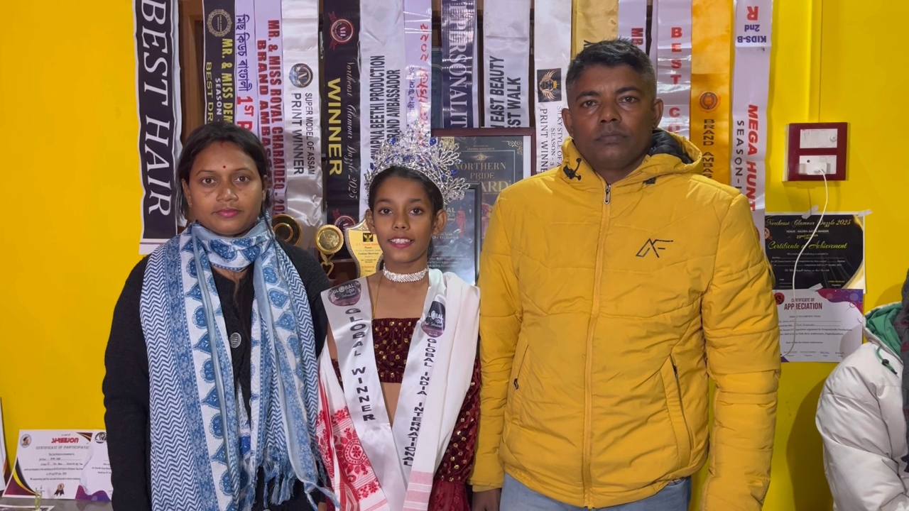 Dibrugarh khowang girl wins Global India International competition in kids b section held in delhi