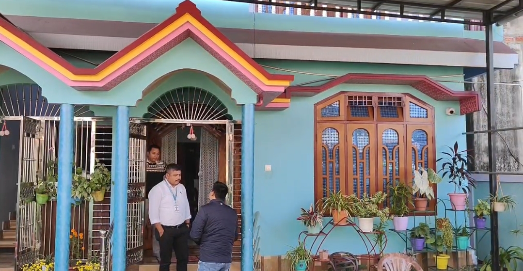 GST department team conducted a raid at the residence of a contractor in Kokrajhar