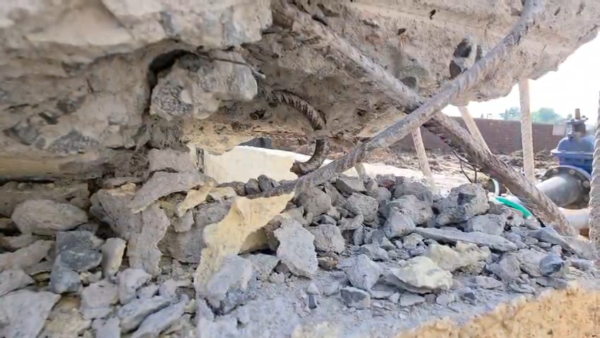 ટેસ્ટિંગ દરમિયાન પાણીની ટાંકી ધરાશાયી થતા અનેક સવાલ ઉભા થયા છે