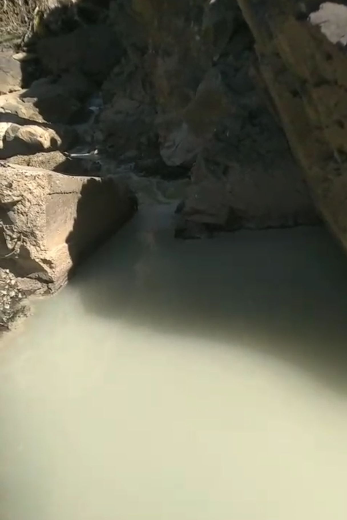 शूलिनी खड्ड में गिराया जा रहा गंदा पानी