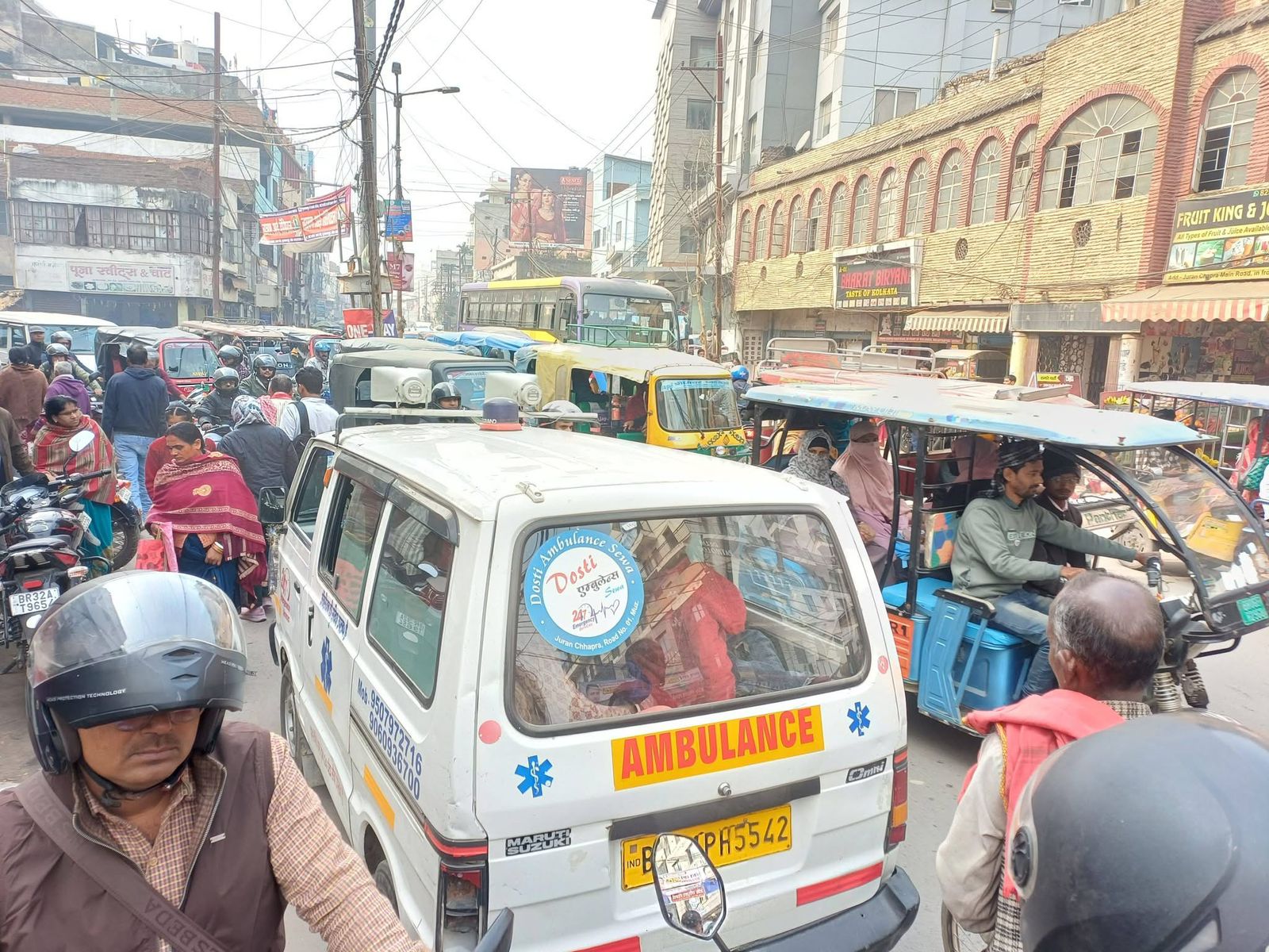 TRAFFIC JAM IN MUZAFFARPUR