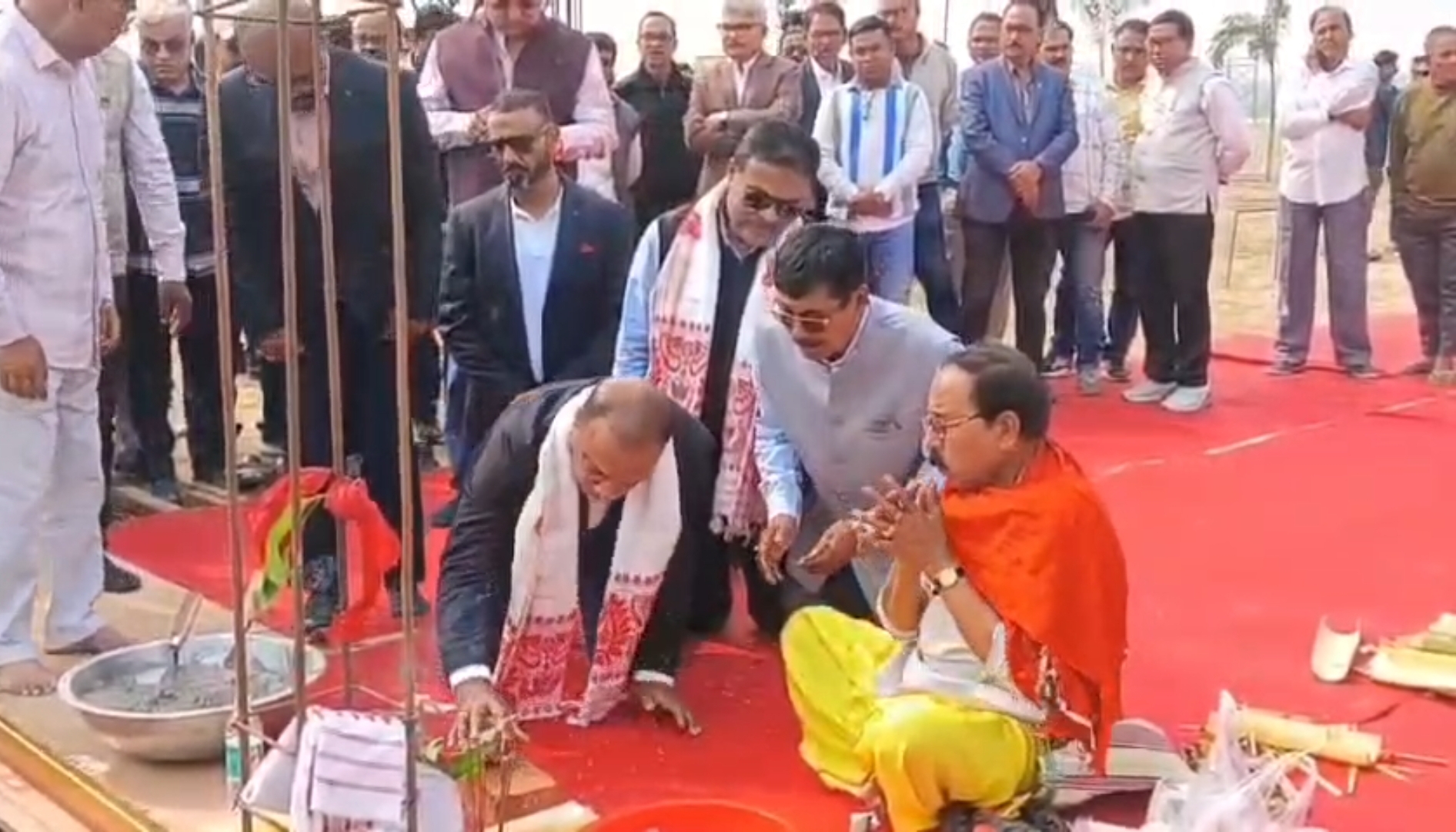 Players Hostel Foundation Stone in Barpeta