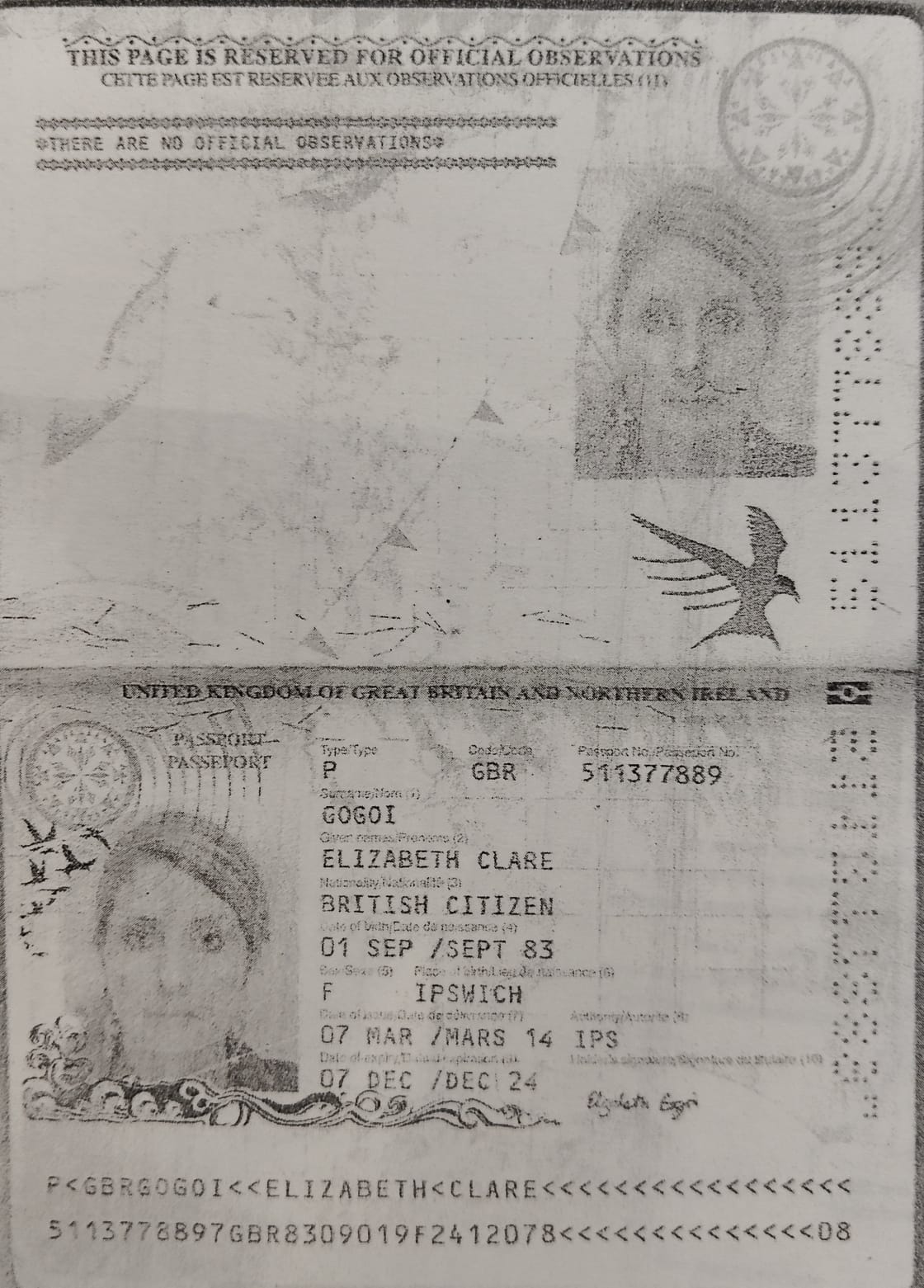 Profile of British citizen Elizabeth Colburn