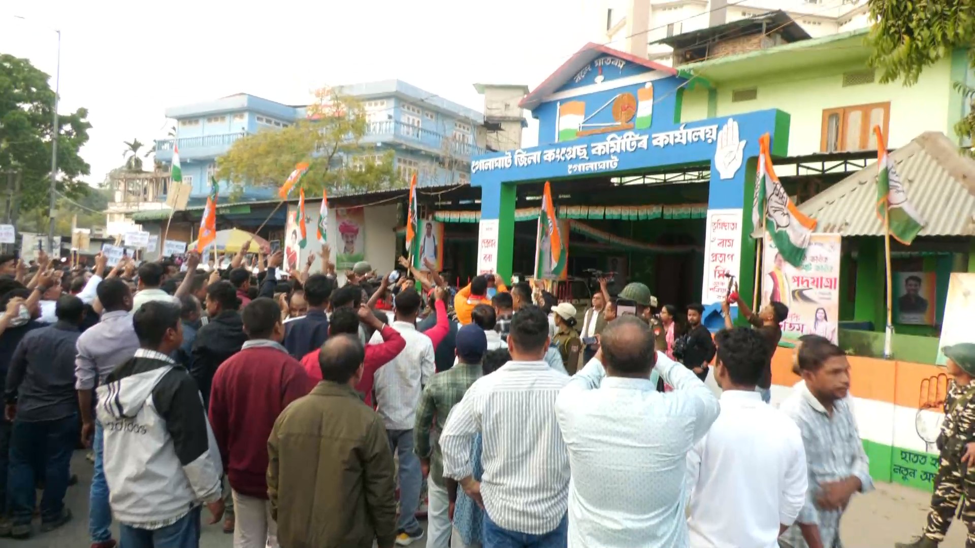 BJP protest in Golaghat demands arrest of MP Gaurav Gogoi