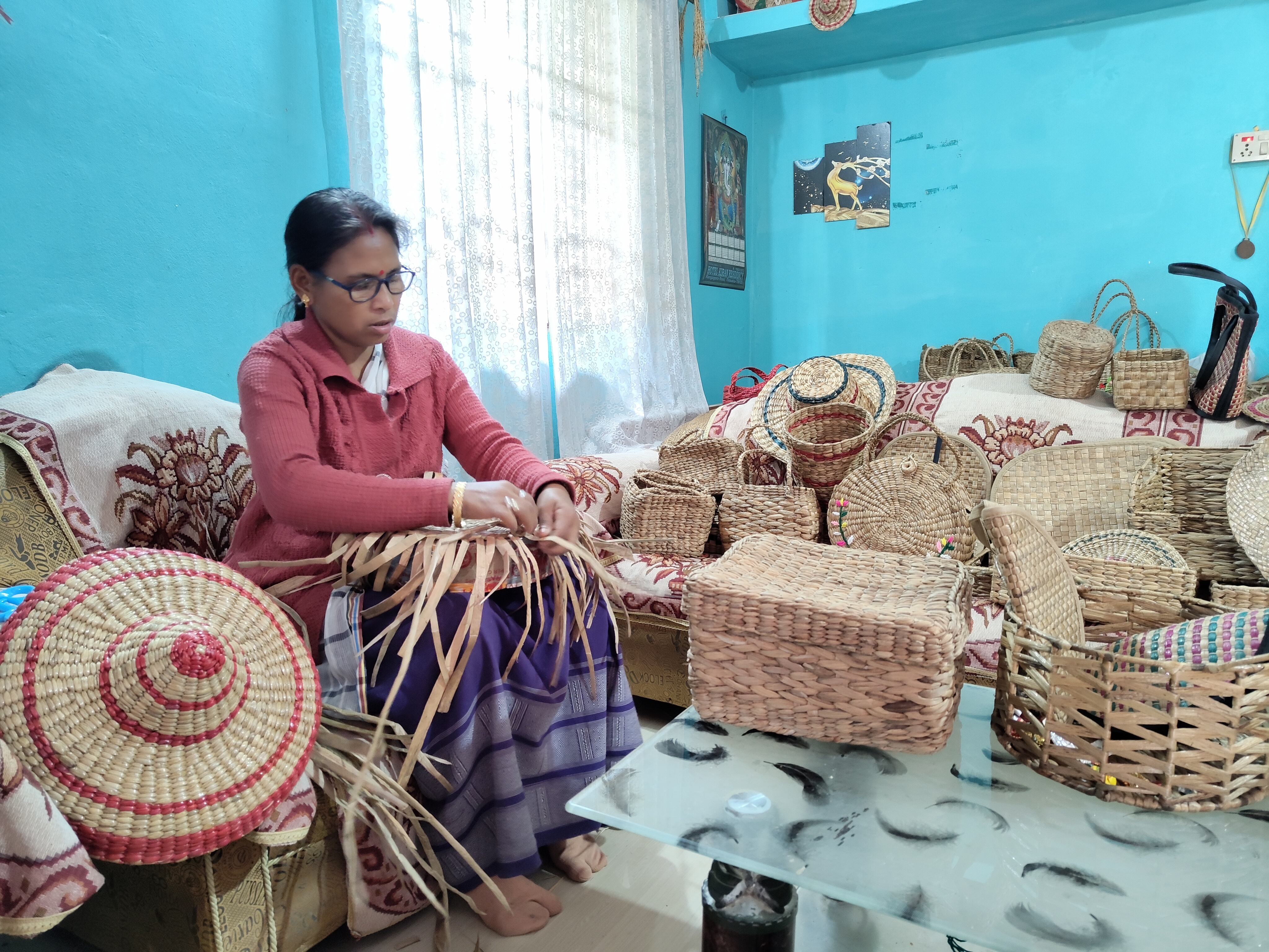 Sonpahi Duwara Hazarika Self reliant by production from water hyacinth