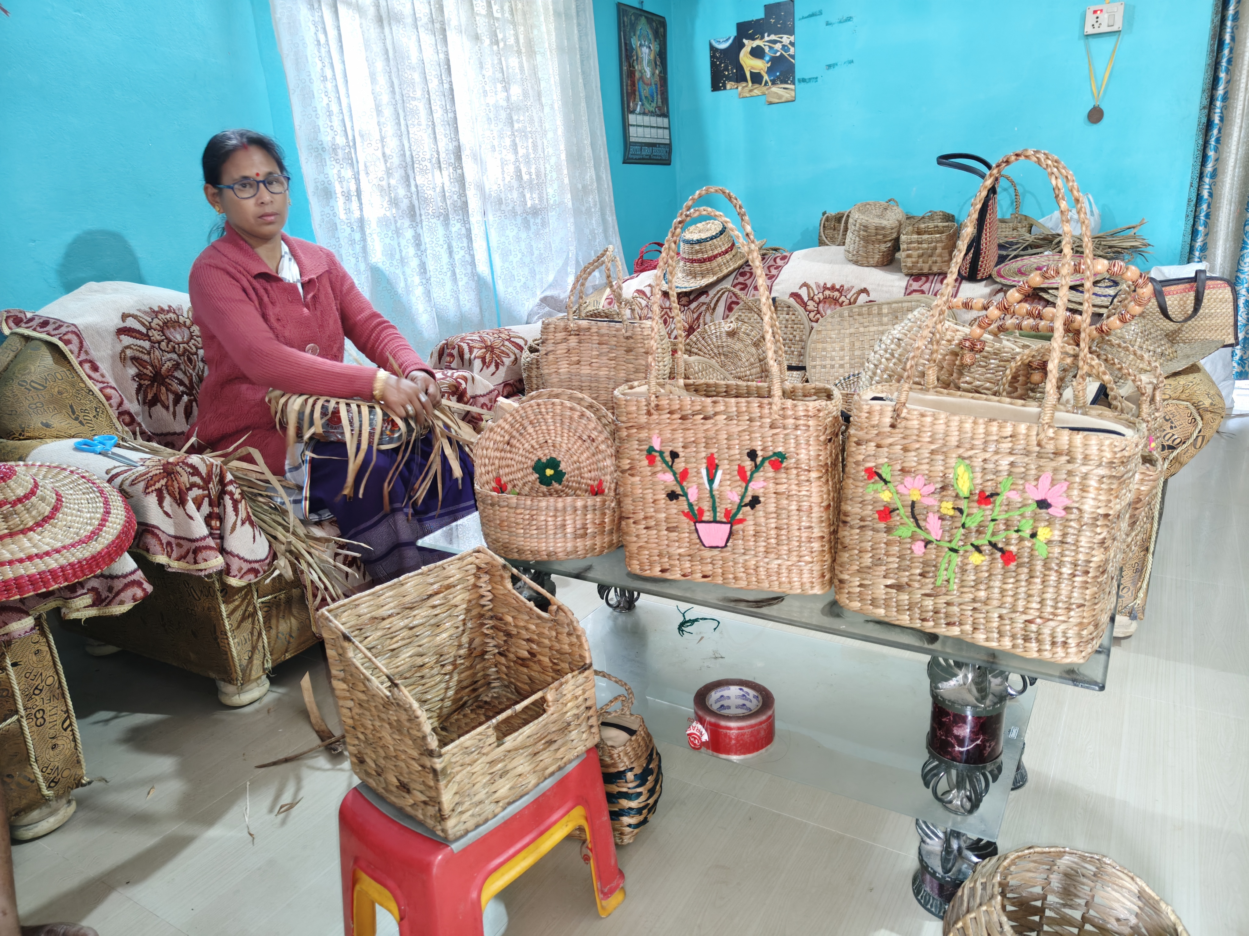 Sonpahi Duwara Hazarika Self reliant by production from water hyacinth