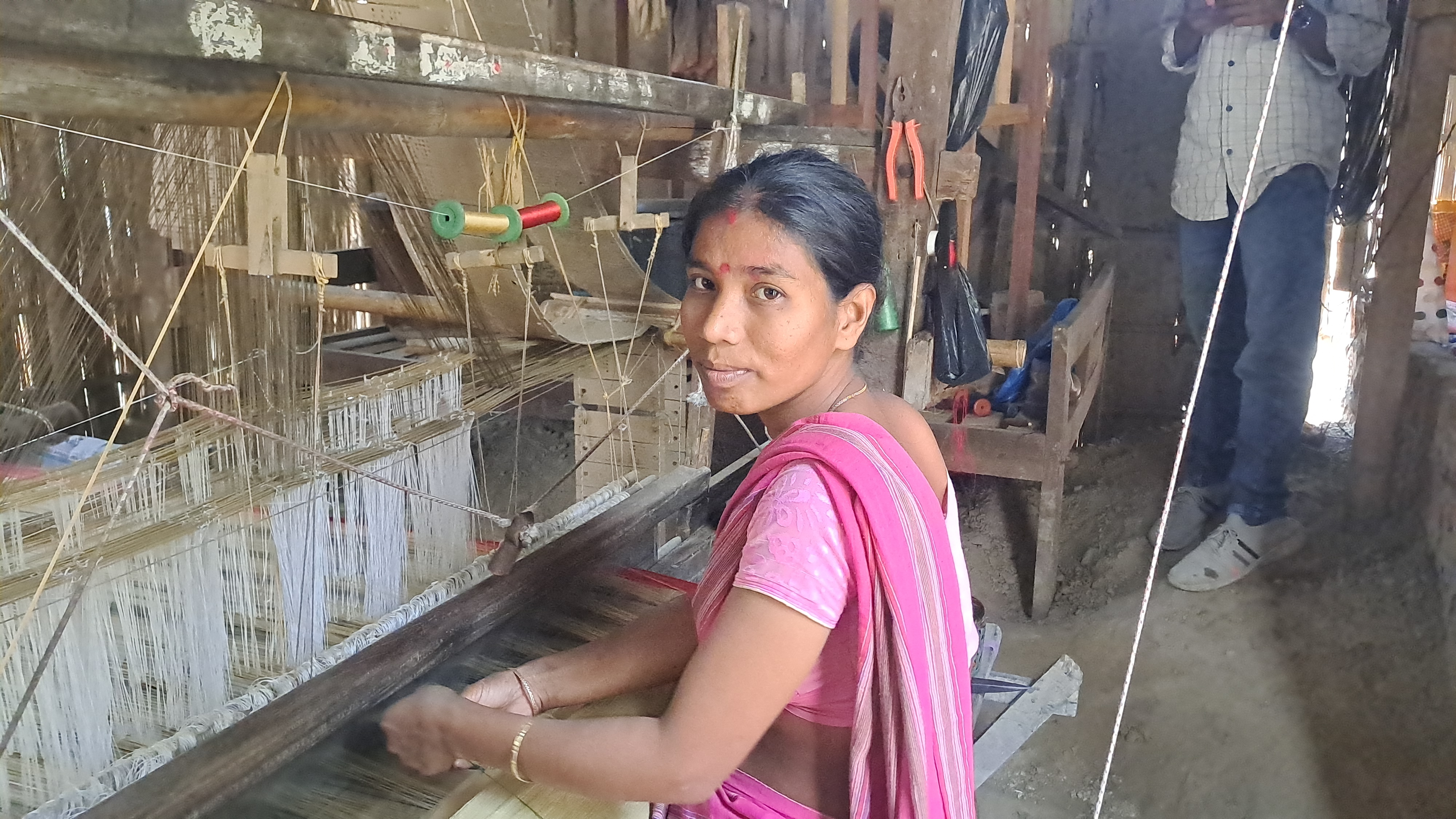 The weavers of a village in Nalbari feed their families by weaving clothes