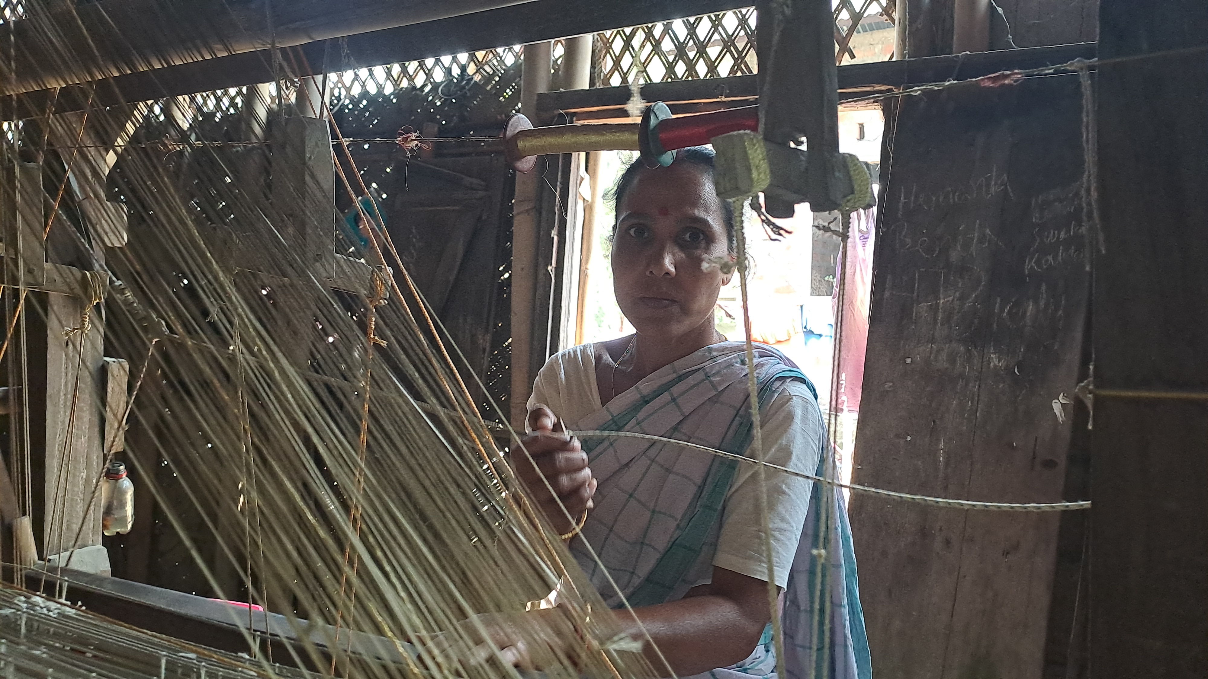 The weavers of a village in Nalbari feed their families by weaving clothes
